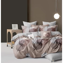 LUNA ágynemű garnitúra 6 részes 3D rózsaszínes-bézs