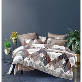 LUNA ágynemű garnitúra 3 részes 3D barna-fehér