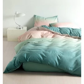 LUNA ágynemű garnitúra 3 részes 3D türkiz-barack