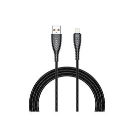 Veger V105 USB Lightning Töltőkábel 2.4A 1.2 Méter Fekete