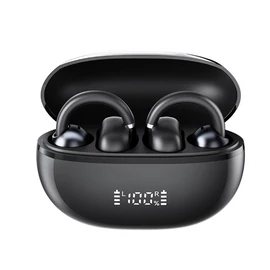 Haylou Airfree fülre kapaszkodós vezeték nélküli akkumulátor kijelzős fülhallgató (fekete)