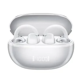 Haylou Airfree fülre kapaszkodós vezeték nélküli akkumulátor kijelzős fülhallgató (Ezüst)