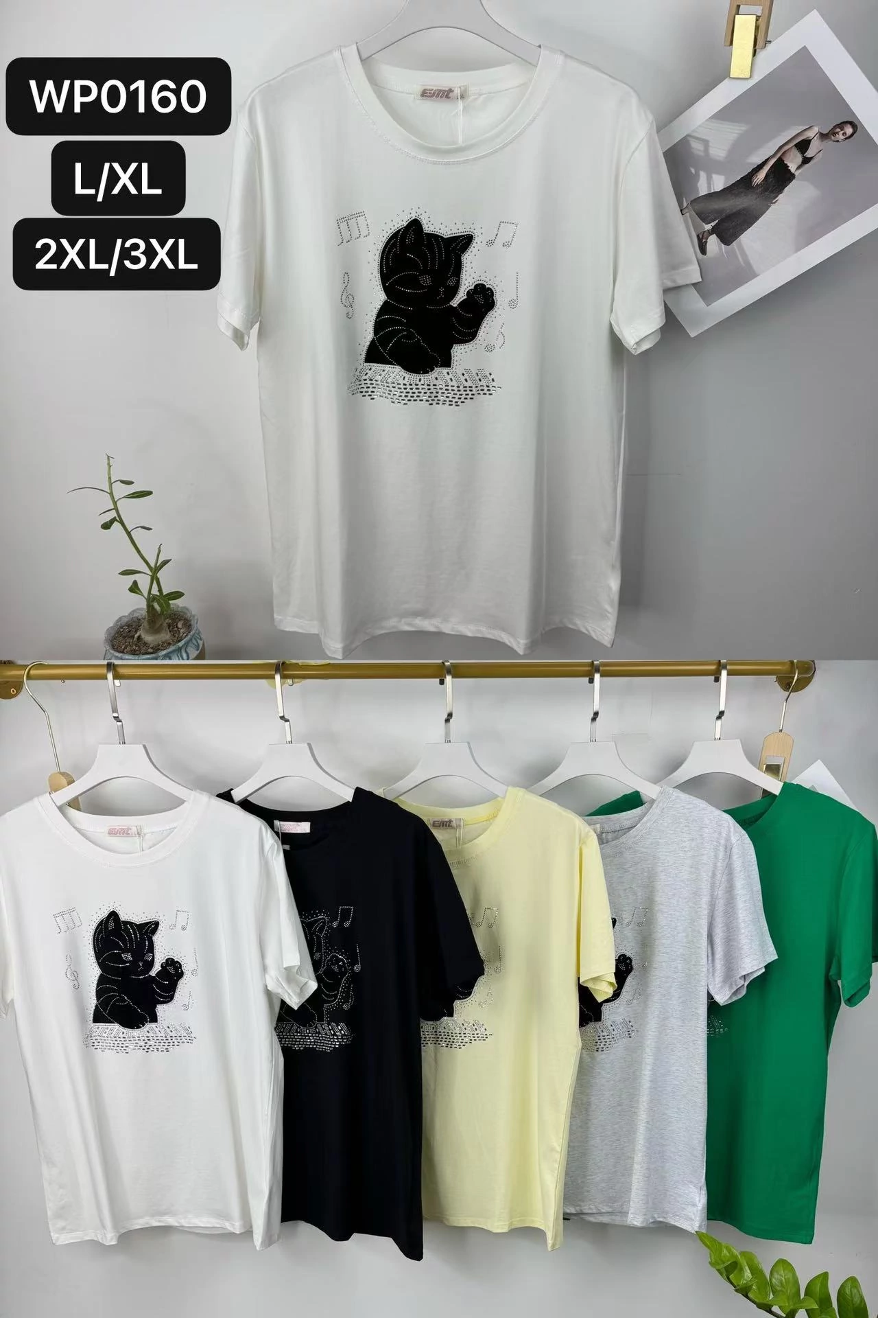 EMT Póló pamut női póló mintás – 2XL/3XL